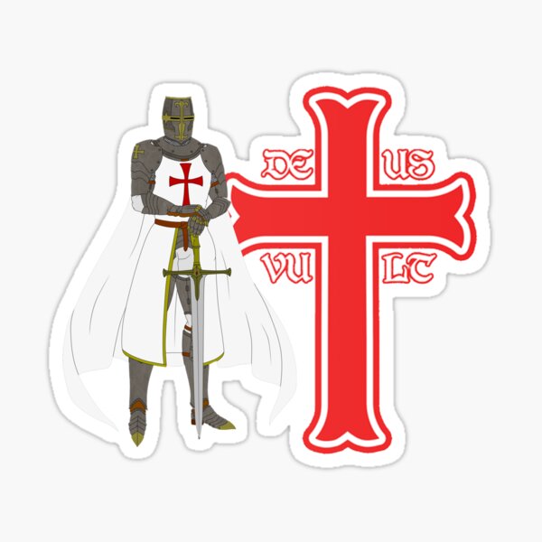 Deus Vult Sticker By Froggystyle Redbubble