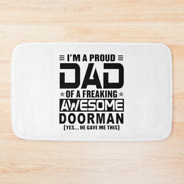 Item preview, I’m A Proud Dad Of A Freaking Awesome doorman, Funny Dad Shirt, Dad Of doorman Shirt, Dad Gifts, Christmas Gifts For Dad designed and sold by xlnv.