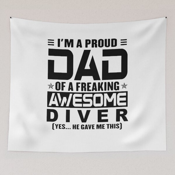 Item preview, I’m A Proud Dad Of A Freaking Awesome diver, Funny Dad Shirt, Dad Of diver Shirt, Dad Gifts, Christmas Gifts For Dad designed and sold by xlnv.