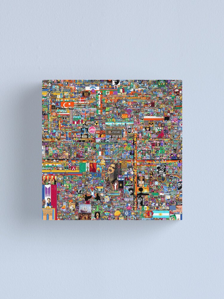 "Reddit r/Place 2022 Map 8k" Canvas Print for Sale by KaiserFrei