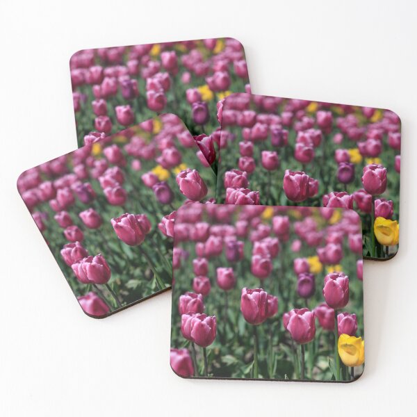 Item preview, Purple tulips on flower bed designed and sold by olena2552.