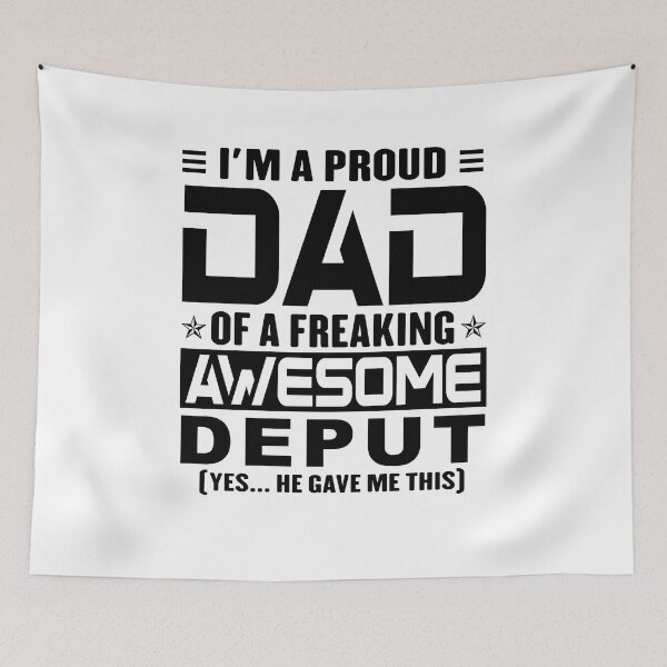 Item preview, Soy un padre orgulloso de un diputado impresionante, camiseta divertida de papá, camiseta de papá de diputado, regalos de papá, regalos de Navidad para papá designed and sold by xlnv.