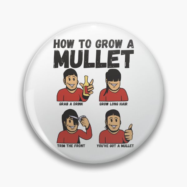 Item preview, How To Grow A Mullet, Funny Mullet  designed and sold by Vintagemashup.