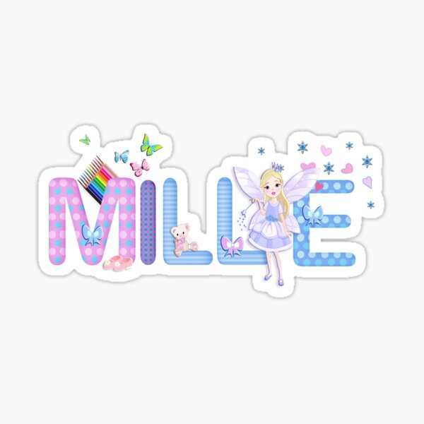 "MILLIE / personalised name illustration" Sticker by FSImages Redbubble