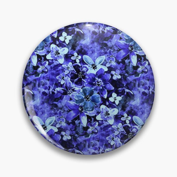 Item preview, Blue painted flowers in the garden 2 designed and sold by WzoryOzdobne.