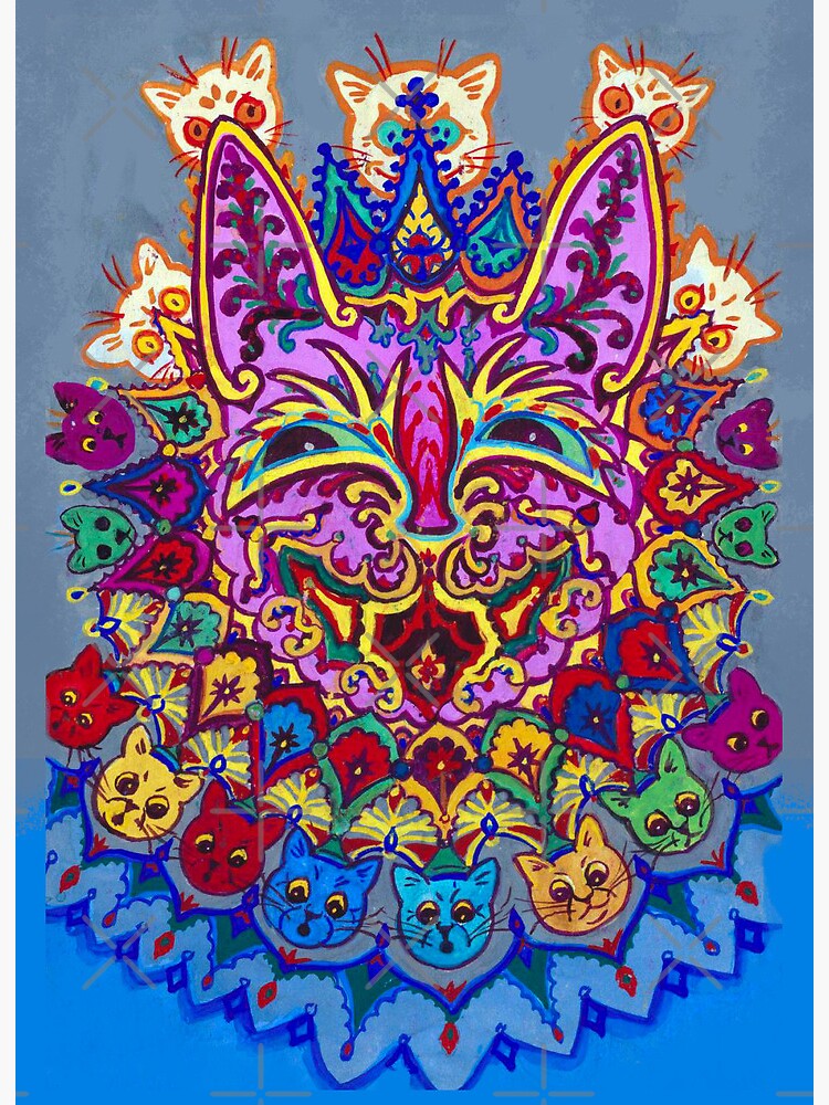 Kaleidoscope Cat Louis Wain Art Print Outsider Art Art 