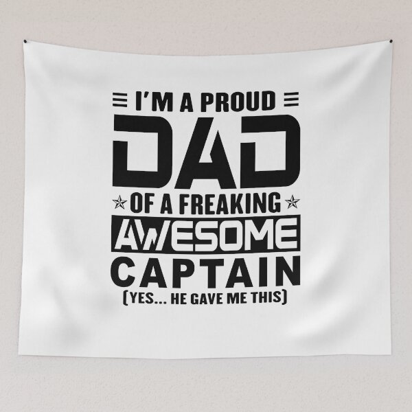 Item preview, I’m A Proud Dad Of A Freaking Awesome captain, Funny Dad Shirt, Dad Of captain Shirt, Dad Gifts, Christmas Gifts For Dad designed and sold by xlnv.