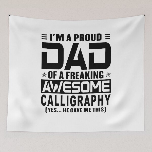 Item preview, I’m A Proud Dad Of A Freaking Awesome calligraphy, Funny Dad Shirt, Dad Of calligraphy Shirt, Dad Gifts, Christmas Gifts For Dad designed and sold by xlnv.