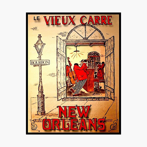Item preview, NEW ORLEANS: Vintage Mardi Gras Jazz Advertising Print  designed and sold by posterbobs.