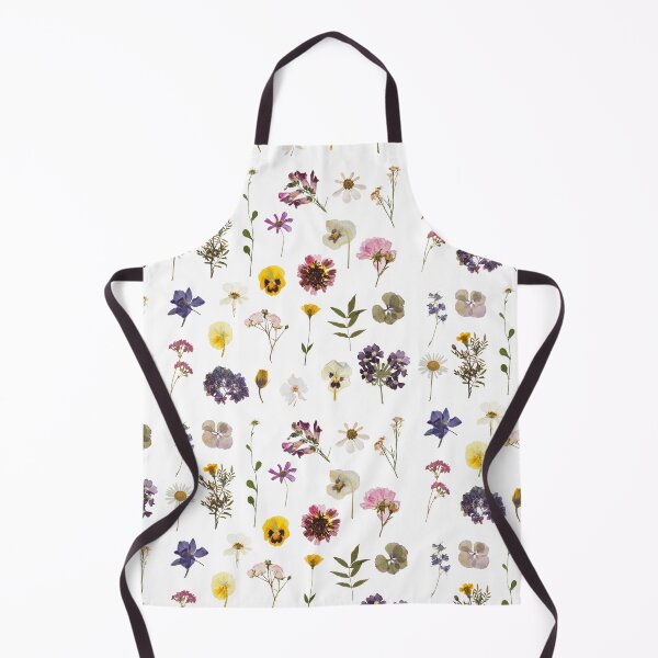 Item preview, Pressed flowers pattern design in white designed and sold by Holly-berry-art.