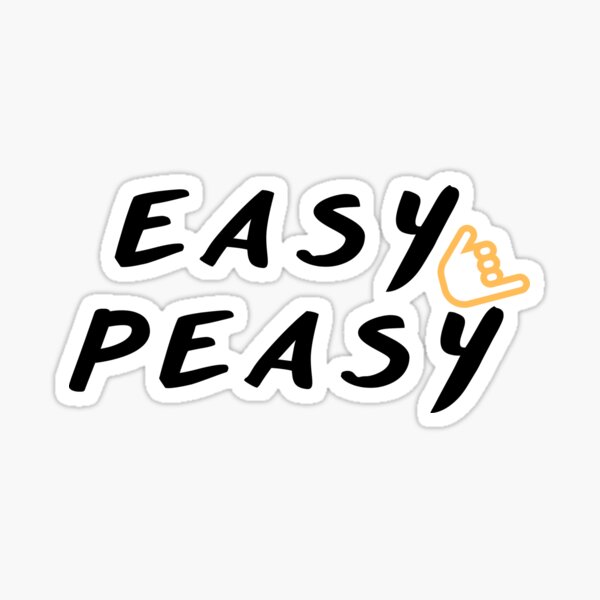 "Easy Peasy.Cool sticker" Sticker by Monlin Redbubble