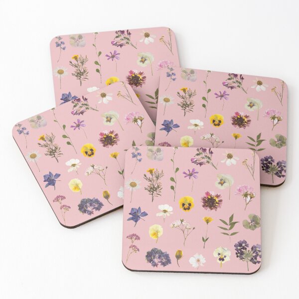 Item preview, Copy of Pressed flowers pattern design in pink designed and sold by Holly-berry-art.