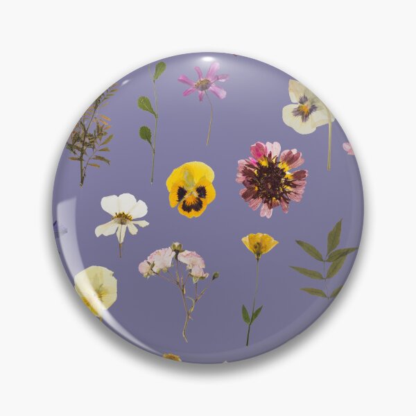 Item preview, Pressed flowers pattern design in purple designed and sold by Holly-berry-art.