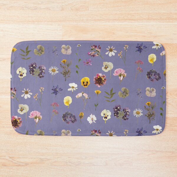 Item preview, Pressed flowers pattern design in purple designed and sold by Holly-berry-art.