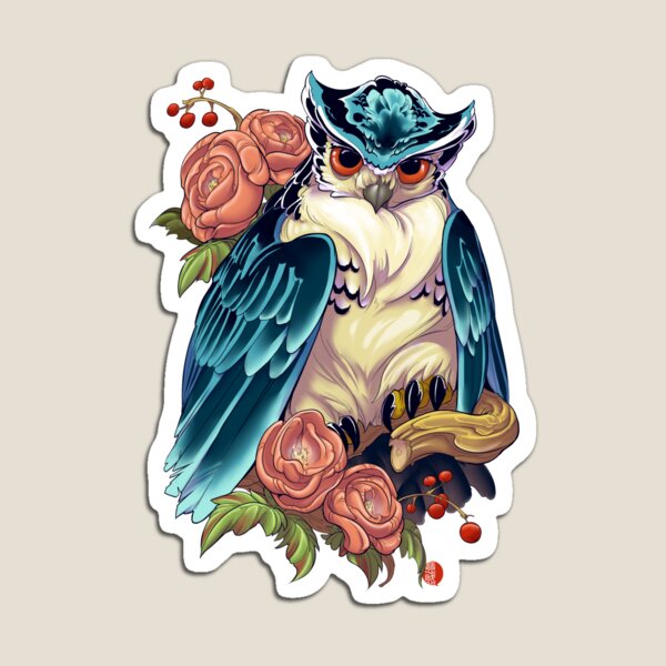 Irezumi Owl 002-001 Magnet