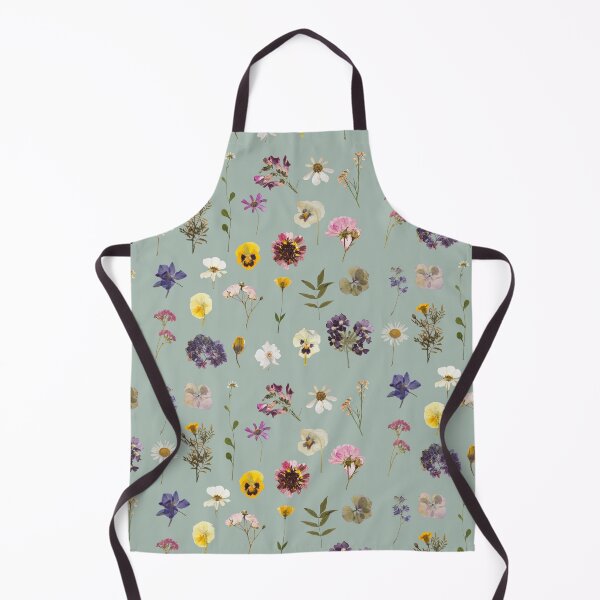 Item preview, Pressed flowers pattern design in green designed and sold by Holly-berry-art.