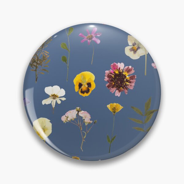 Item preview, Copy of Pressed flowers pattern design in blue designed and sold by Holly-berry-art.