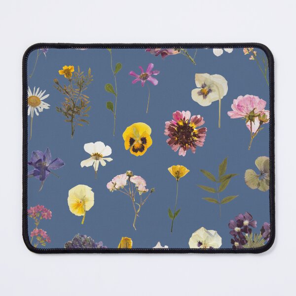 Item preview, Copy of Pressed flowers pattern design in blue designed and sold by Holly-berry-art.