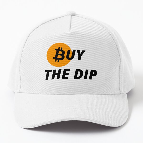 bitcoin - buy the dip - blanc - crypto bitcoin - crypto art baseball caps