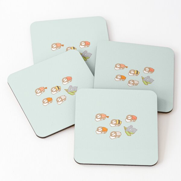 Item preview, Cute Sloth Koala Sushi Lovers  designed and sold by theslothinme.