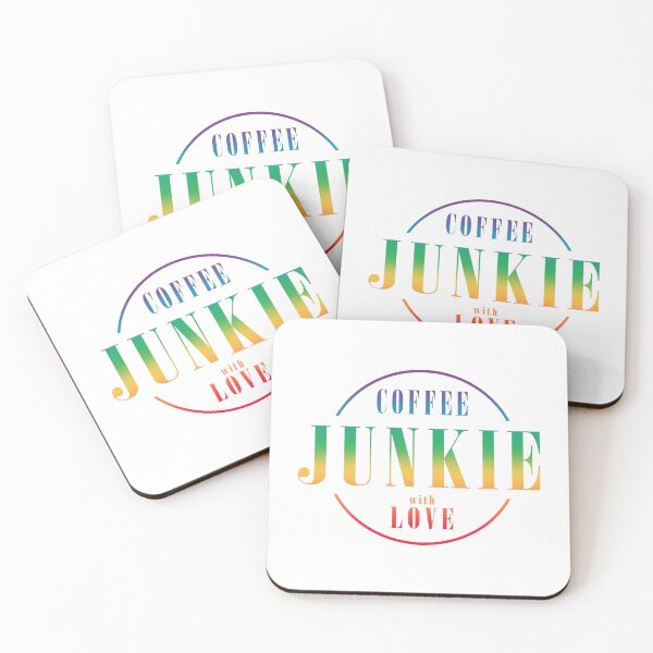 Item preview, Coffee Junkie with Love, Coffee Lover, Rainbow designed and sold by AlfabetDesign.