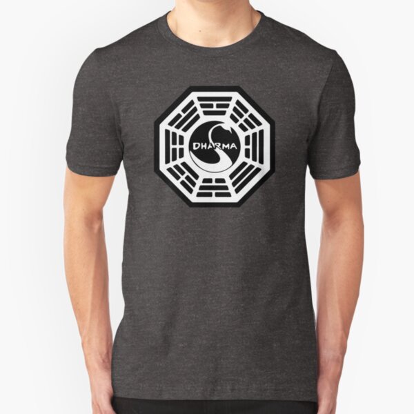 Dharma Initiative - The Swan Station Logo (Lost TV Show) Slim Fit T-Shirt