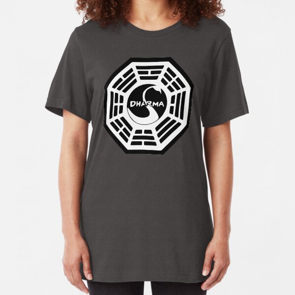 Dharma Initiative - The Swan Station Logo (Lost TV Show) Slim Fit T-Shirt