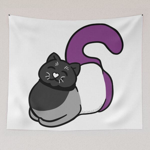 Item preview, Asexual Pride Flag Cat designed and sold by KaiMacTrash.