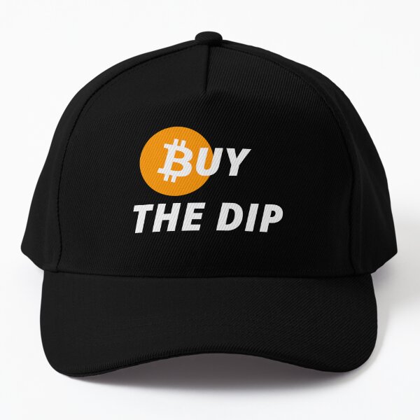 bitcoin - buy the dip - noir - crypto bitcoin - crypto art baseball caps