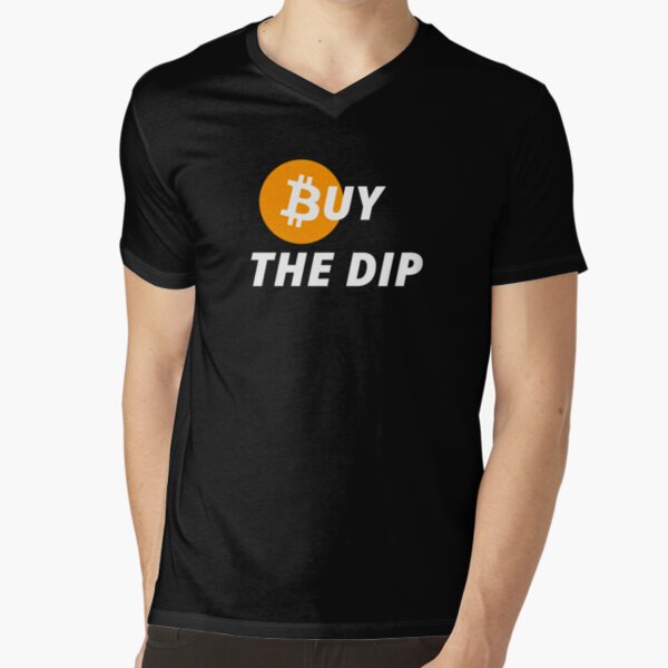 bitcoin - buy the dip - noir - crypto bitcoin - crypto art t-shirts col v