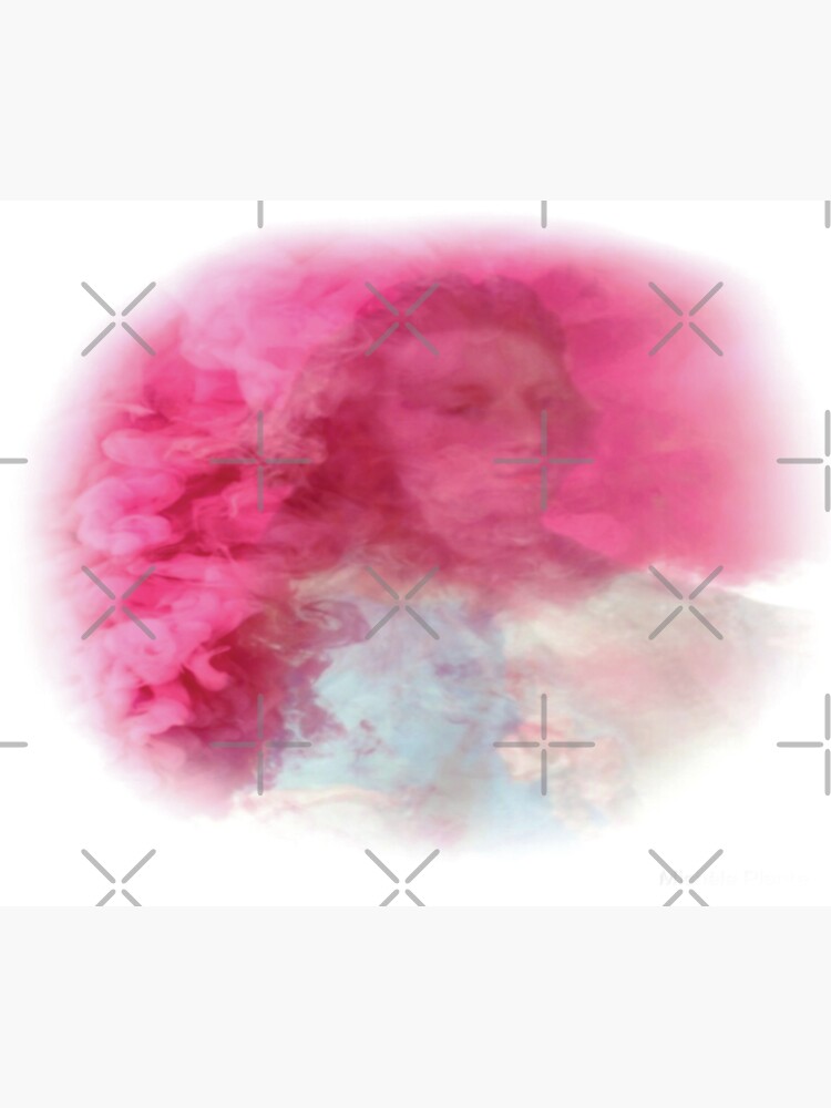 The Lady In The Pink Smoke Sticker By Michplante60 Redbubble