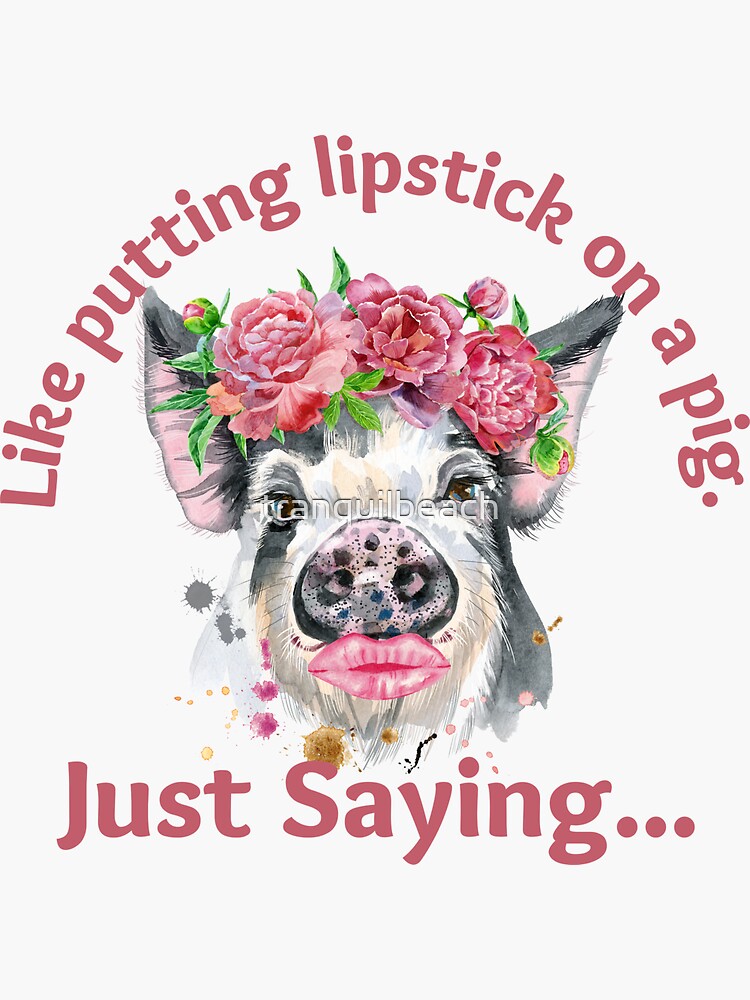 "Like Putting Lipstick on a Pig..just saying...A saying to mean you see