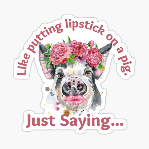 "Like Putting Lipstick on a Pig..just saying...A saying to mean you see something that is just