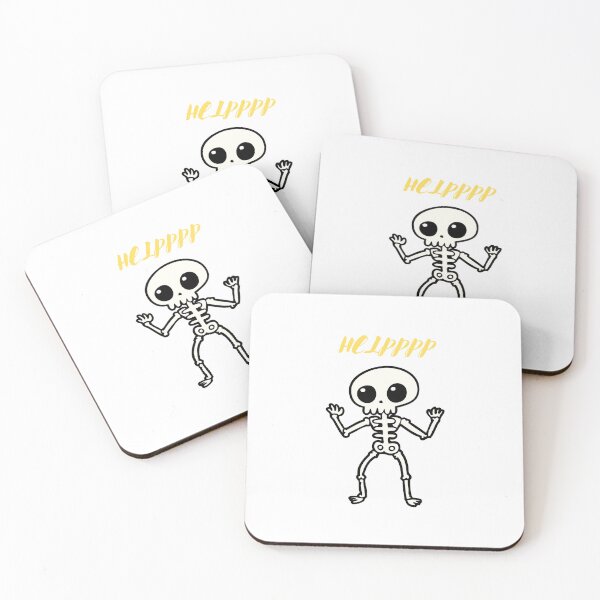 Item preview, Innocent cute Skeleton Loves Marshmallow designed and sold by weirdandstrange.