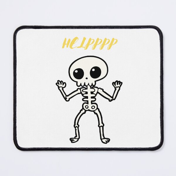Item preview, Innocent cute Skeleton Loves Marshmallow designed and sold by weirdandstrange.