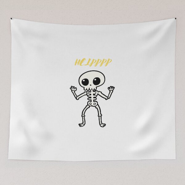 Item preview, Innocent cute Skeleton Loves Marshmallow designed and sold by weirdandstrange.