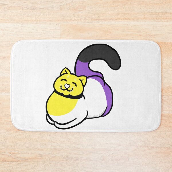 Item preview, Non-Binary Pride Flag Cat designed and sold by KaiMacTrash.