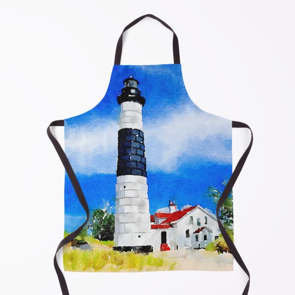 Item preview, Big Sable Point Michigan Lighthouse Watercolor designed and sold by littrellart.