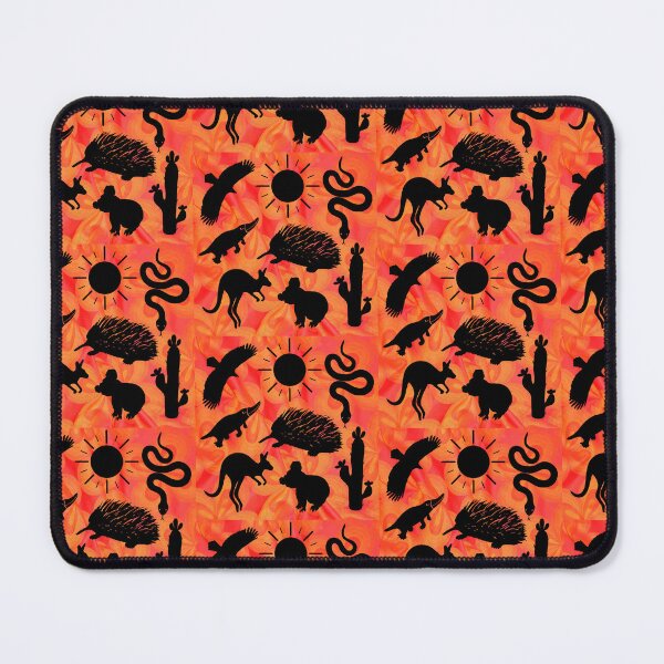 Item preview, Aussie animal pattern - sunset orange background designed and sold by PricklyEchidna.