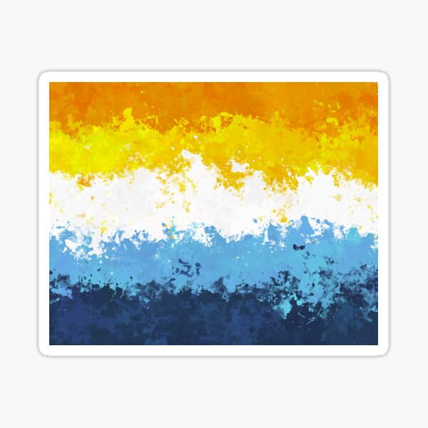 Artikel-Vorschau von Aroace Paint Splatter Pride Flagge, designt und verkauft von Quinn-Draws.