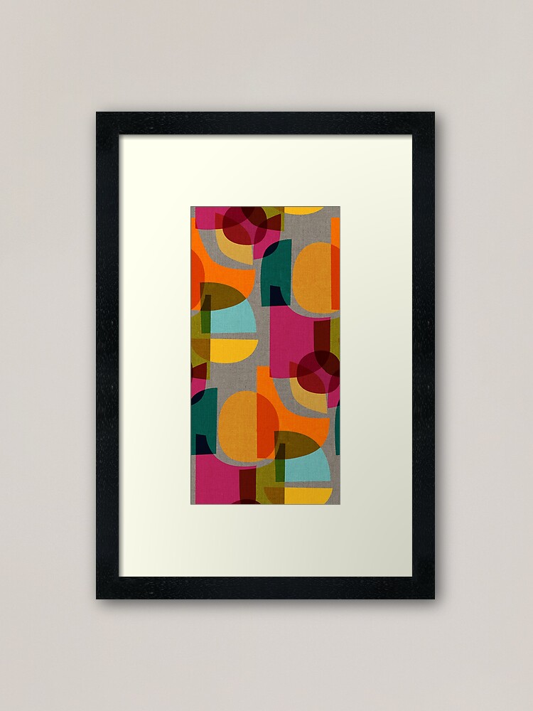 Alternate view of Mid Century Kaleidoscope Framed Art Print