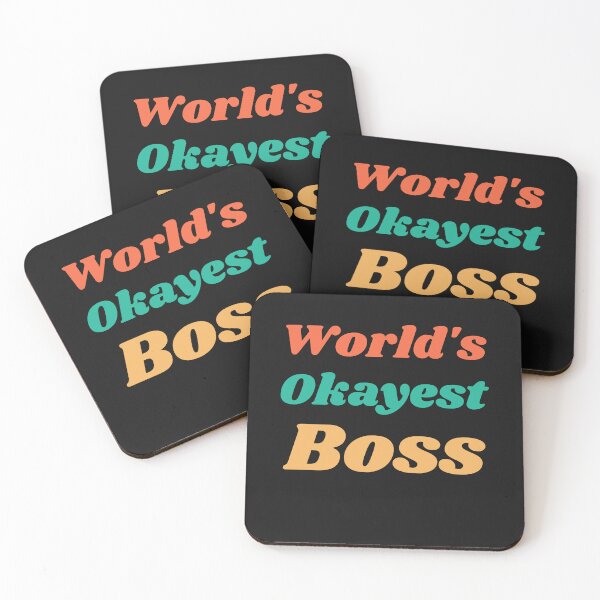 Item preview, World's Okayest Boss designed and sold by MildlyAmused.