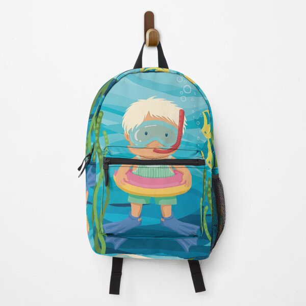 Item preview, Cute little boy is on vacation snorkeling in the turquoise sea designed and sold by marina63.