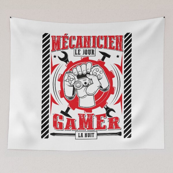 Item preview, mechanic by day, gamer by night gift designed and sold by lapolonaise.