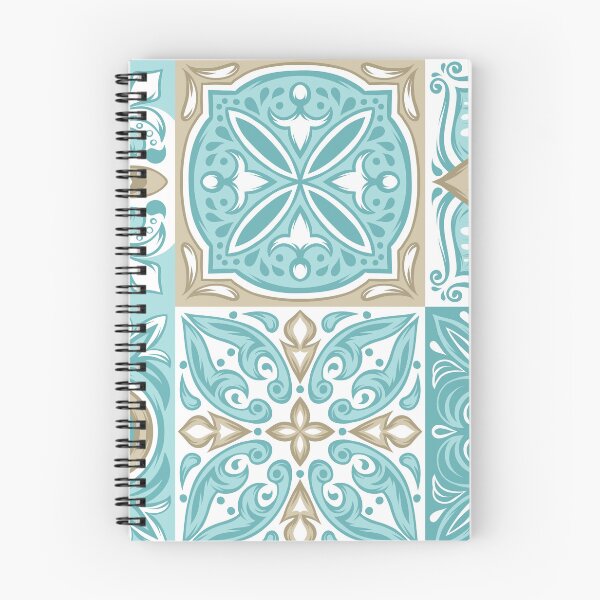 Item preview, Brown & Blue Azulejo Tile - Colorful Azulejo - Blue tile - Light blue Pattern designed and sold by NotUrAverageART.