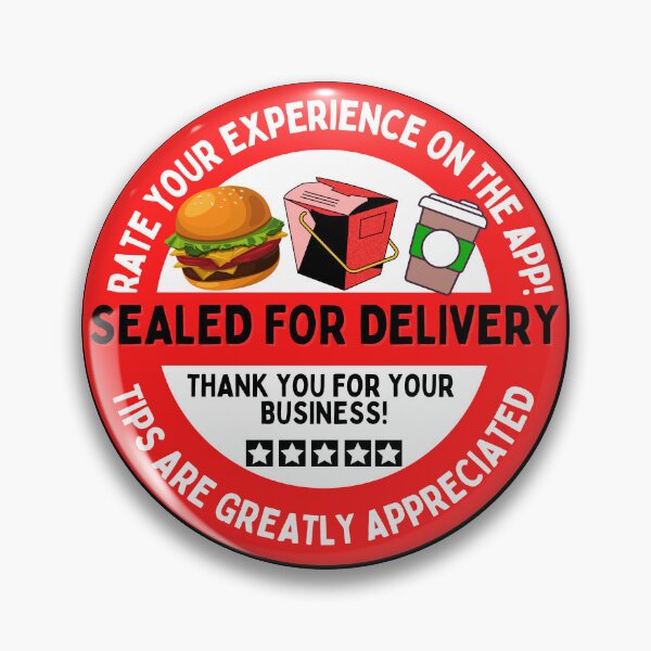 Item preview, Sealed For Delivery | Food Safety Sticker designed and sold by deliverylife.