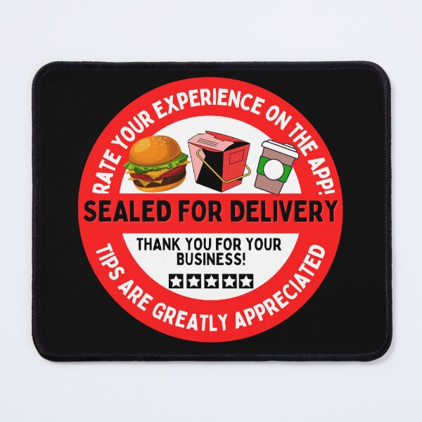 Item preview, Sealed For Delivery | Food Safety Sticker designed and sold by deliverylife.