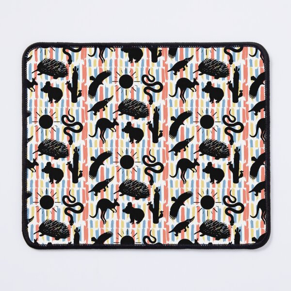 Item preview, Aussie animal pattern - multicolour lines background designed and sold by PricklyEchidna.