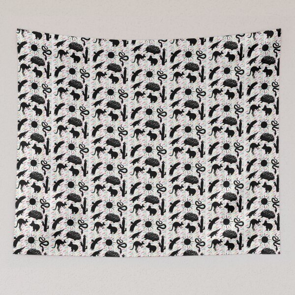 Item preview, Aussie animal pattern - swirls  designed and sold by PricklyEchidna.