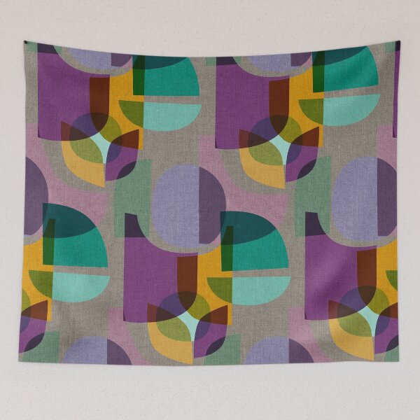 Item preview, Mid Century Kaleidoscope Symphony Purple designed and sold by Cecilia Mok.